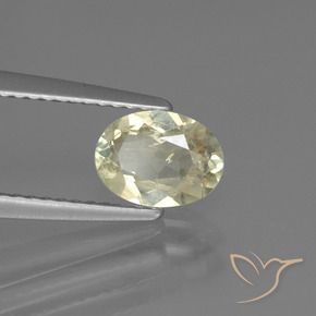 Diaspro cangiante Giallo chiaro naturale da 0.98 ct, Ovale, VS-SI
