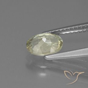 Diaspro cangiante Giallo chiaro naturale da 0.98 ct, Ovale, VS-SI