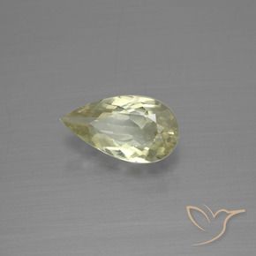 Diaspro cangiante Giallo chiaro naturale da 0.98 ct, Forma a pera, VS-SI