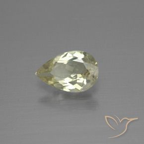 Diaspro cangiante Giallo chiaro naturale da 0.94 ct, Forma a pera, VS
