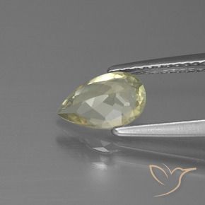Diaspro cangiante Giallo chiaro naturale da 0.89 ct, Forma a pera, VVS-VS