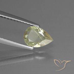 Diaspro cangiante Giallo chiaro naturale da 0.66 ct, Forma a pera, VS-SI