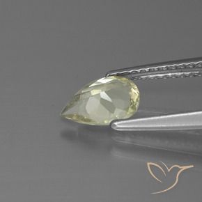 Diaspro cangiante Giallo chiaro naturale da 0.66 ct, Forma a pera, VS-SI