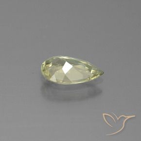 Diaspro cangiante Giallo chiaro naturale da 0.92 ct, Forma a pera, VS