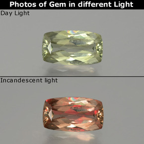 Diaspro cangiante Verde / Rosa naturale da 1.08 ct, Taglio a cuscino, VS-SI