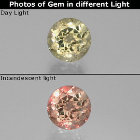 Diasporo cangiante naturale  da 1,42 ct, taglio rotondo, SI