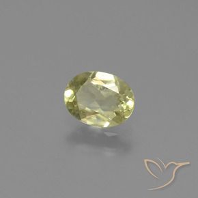 Diaspro cangiante Giallo chiaro naturale da 0.66 ct, Ovale, VS
