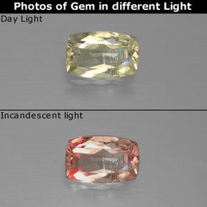 Diaspro cangiante Verde / Rosa naturale da 0.78 ct, Taglio a cuscino, VS-SI