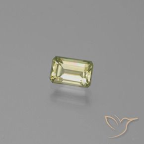 Diaspro cangiante Giallo chiaro naturale da 0.74 ct, Ottagonale / Taglio smeraldo, VVS-VS