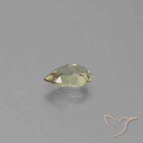 Diaspro cangiante Giallo brunastro naturale da 0.74 ct, Forma a pera, VVS-VS