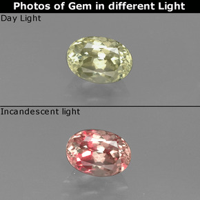 Diasporo cangiante naturale multicolore da 0,92 ct, taglio ovale, VS-SI