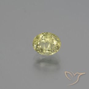 Diaspro cangiante Giallo chiaro naturale da 1.26 ct, Ovale, SI