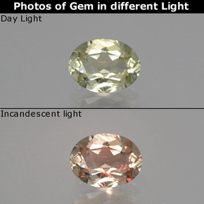 Diasporo cangiante naturale  da 1,01 ct, taglio ovale, VVS-VS