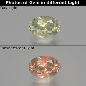 Diasporo cangiante naturale cangiante da 1,14 ct, taglio ovale, SI
