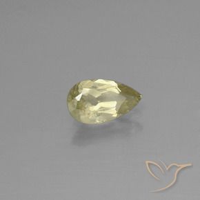Diaspro cangiante Giallo molto chiaro naturale da 0.90 ct, Forma a pera, VS-SI