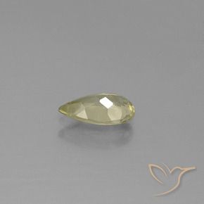 Diaspro cangiante Giallo molto chiaro naturale da 0.90 ct, Forma a pera, VS-SI