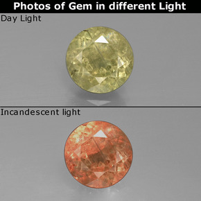 Diasporo cangiante naturale  da 1,73 ct, taglio rotondo, SI