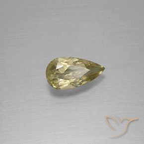 Diaspro cangiante Giallo caldo naturale da 0.96 ct, Forma a pera, VS-SI