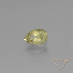 Diaspro cangiante Giallo medio naturale da 0.96 ct, Forma a pera, SI