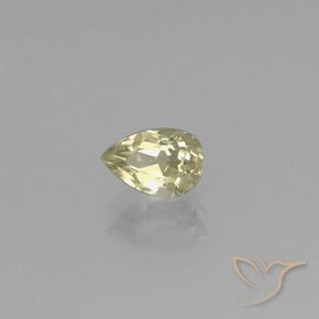 Diaspro cangiante Giallo medio naturale da 0.83 ct, Forma a pera, VVS-VS