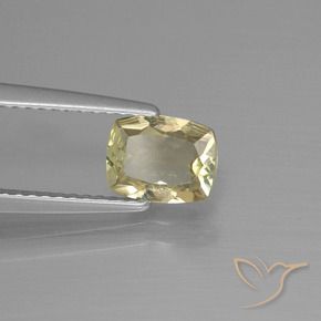 Diaspro cangiante Giallo chiaro naturale da 0.92 ct, Cuscino, VS-SI