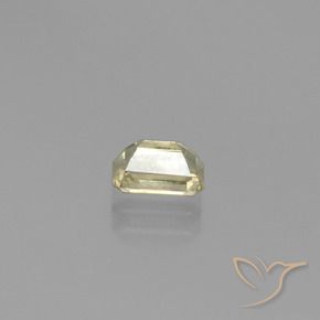 Diasporo cangiante naturale giallo da 0,86 ct, taglio smeraldo, VS-SI