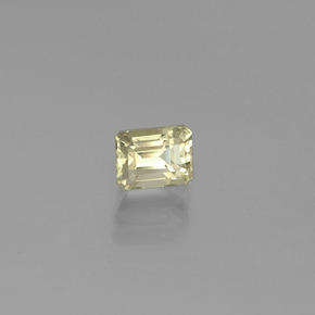 Diaspro cangiante Giallo chiaro naturale da 0.83 ct, Taglio smeraldo, VVS-VS