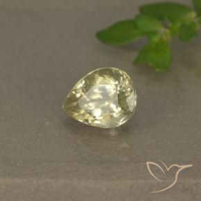 Diaspro cangiante Giallo chiaro naturale da 1.03 ct, Forma a pera, VS