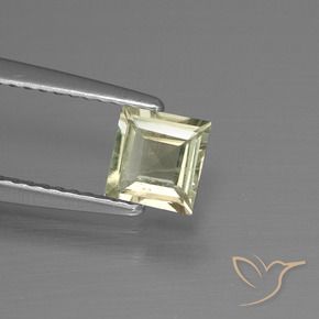 Diaspro cangiante Giallo molto pallido naturale da 0.68 ct, Quadrato, VS-SI