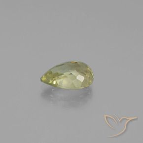 Diaspro cangiante Giallo molto pallido naturale da 3.24 ct, Forma a pera, VS-SI
