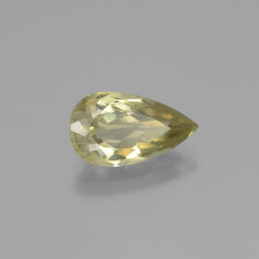 Diaspro cangiante Giallo molto pallido naturale da 3.30 ct, Forma a pera, VS