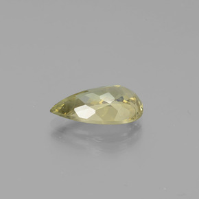 Diaspro cangiante Giallo molto pallido naturale da 3.30 ct, Forma a pera, VS