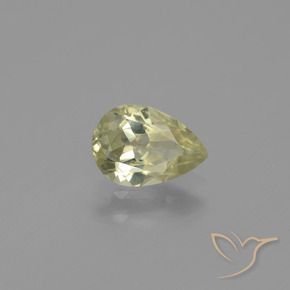 Diaspro cangiante Giallo medio naturale da 1.12 ct, Forma a pera, VS-SI