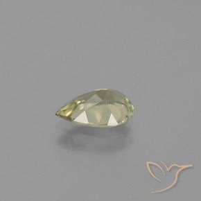 Diaspro cangiante Giallo medio naturale da 1.12 ct, Forma a pera, VS-SI