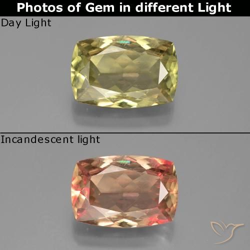 Diaspro cangiante Giallo medio naturale da 4.89 ct, Cuscino, SI