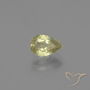 Diaspro cangiante Giallo molto chiaro naturale da 1.10 ct, Forma a pera, VS
