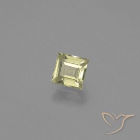 Diaspro cangiante Giallo molto pallido naturale da 0.83 ct, Quadrato, VVS-VS