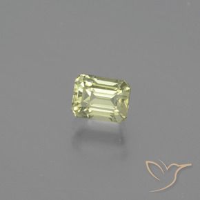 Diaspro cangiante Giallo molto pallido naturale da 0.92 ct, Ottagonale / Taglio smeraldo, VVS-VS