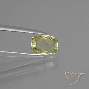 Diaspro cangiante Giallo molto pallido naturale da 0.73 ct, Cuscino, VVS
