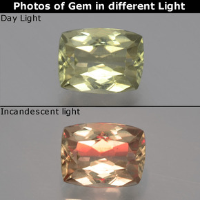 Diaspro cangiante Verde / Rosa naturale da 1.66 ct, Taglio a cuscino, VVS-VS