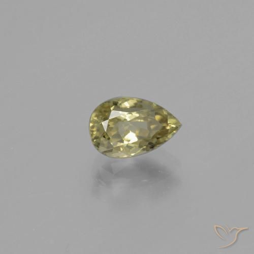 Diaspro cangiante Giallo molto chiaro naturale da 1.27 ct, Forma a pera, VS