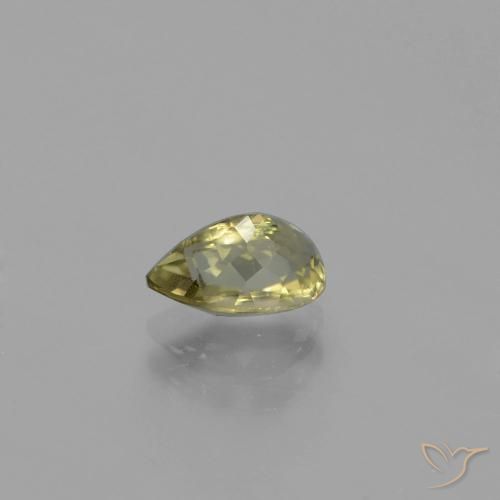 Diaspro cangiante Giallo molto chiaro naturale da 1.27 ct, Forma a pera, VS