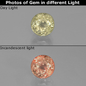 Diasporo cangiante naturale multicolore da 1,29 ct, taglio rotondo, SI
