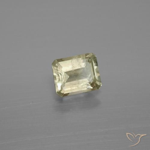 Diaspro cangiante Giallo chiaro naturale da 0.88 ct, Ottagonale / Taglio smeraldo, SI