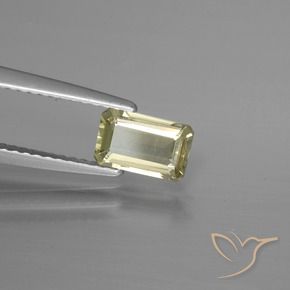 Diaspro cangiante Giallo verde naturale da 0.84 ct, Ottagonale / Taglio smeraldo, VS