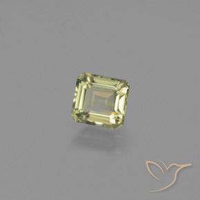 Diaspro cangiante Giallo molto chiaro naturale da 1.12 ct, Ottagonale / Taglio smeraldo, VS