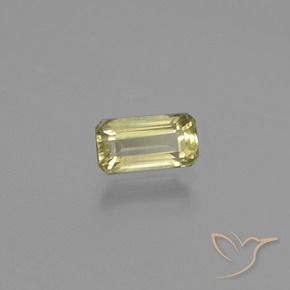 Diaspro cangiante Giallo verde naturale da 0.95 ct, Ottagonale / Taglio smeraldo, VS