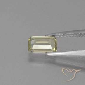 Diaspro cangiante Giallo molto chiaro naturale da 0.84 ct, Ottagonale / Taglio smeraldo, VS