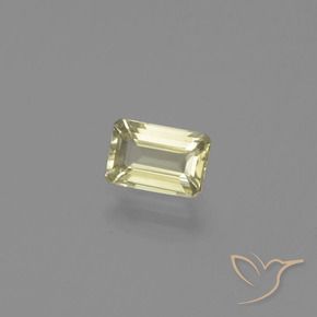 Diaspro cangiante Giallo chiaro naturale da 0.82 ct, Ottagonale / Taglio smeraldo, VVS-VS