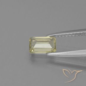 Diaspro cangiante Giallo chiaro naturale da 0.82 ct, Ottagonale / Taglio smeraldo, VVS-VS